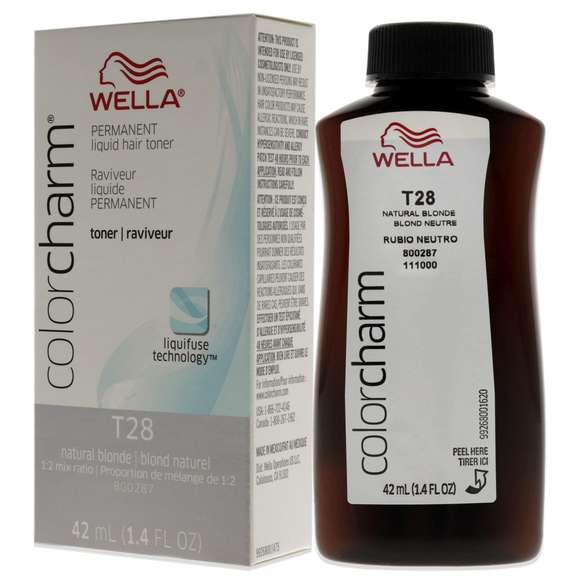 Color Charm Permanent Liquid Toner - T28 Natural Blonde by Wella Unisex 1.4 oz - Picture 4 of 4